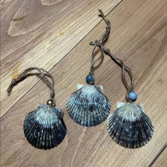 Hand-Painted Whale Scallop Shell Ornaments - Picture 5 of 5